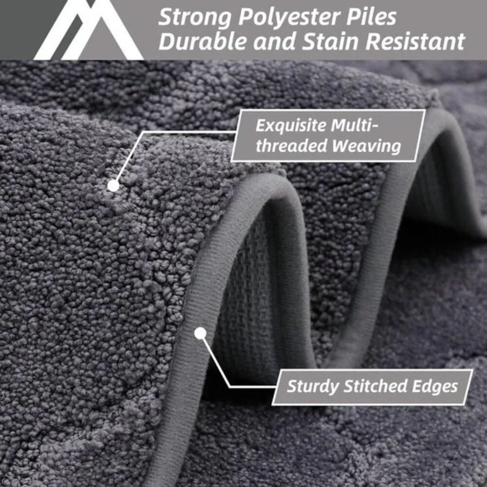 New 20 x 59in Dark Grey Kitchen Mat, Soft Absorbent Non-Skid Rug for Sink Area